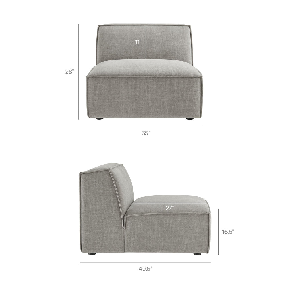 Restore 5-Piece Performance Fabric Upholstered Modular L-Shaped Sofa by Modway