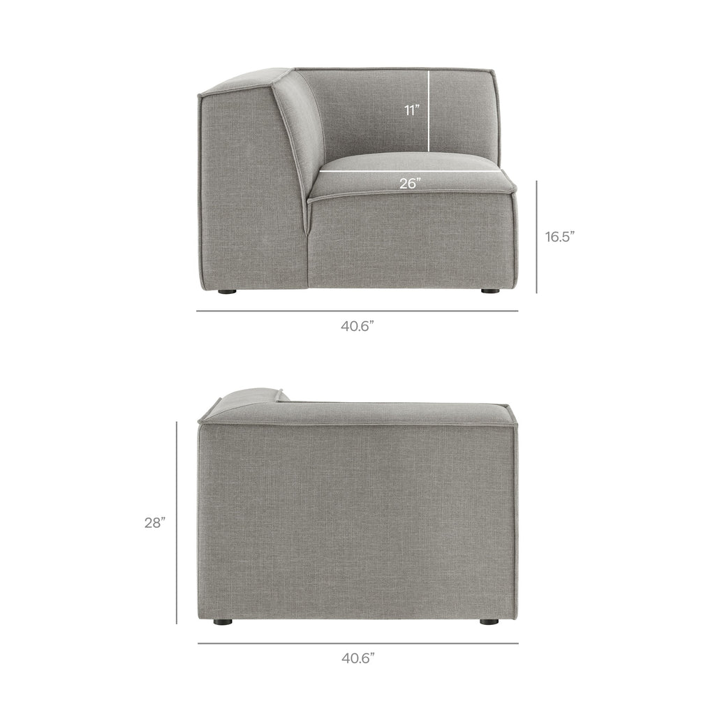 Restore 5-Piece Performance Fabric Upholstered Modular L-Shaped Sofa by Modway
