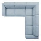 Restore 5-Piece Performance Fabric Upholstered Modular L-Shaped Sofa by Modway