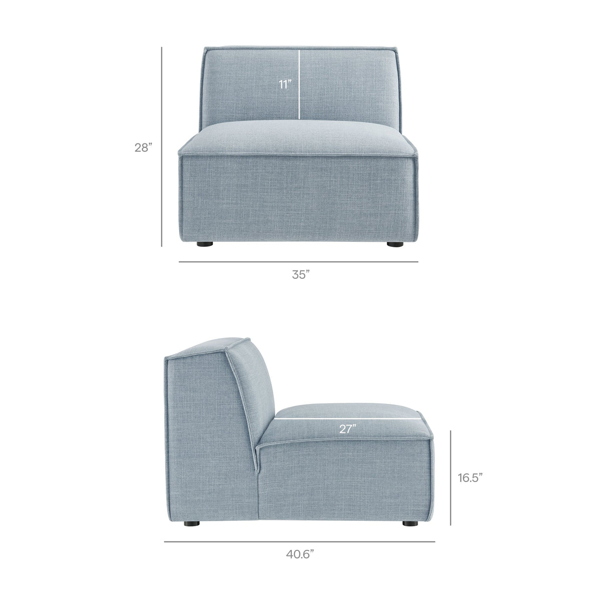 Restore 5-Piece Performance Fabric Upholstered Modular L-Shaped Sofa by Modway