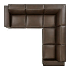 Restore 5-Piece Vegan Leather Modular L-Shaped Sofa by Modway