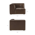 Restore 5-Piece Vegan Leather Modular L-Shaped Sofa by Modway