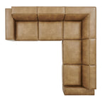 Restore 5-Piece Vegan Leather Modular L-Shaped Sofa by Modway