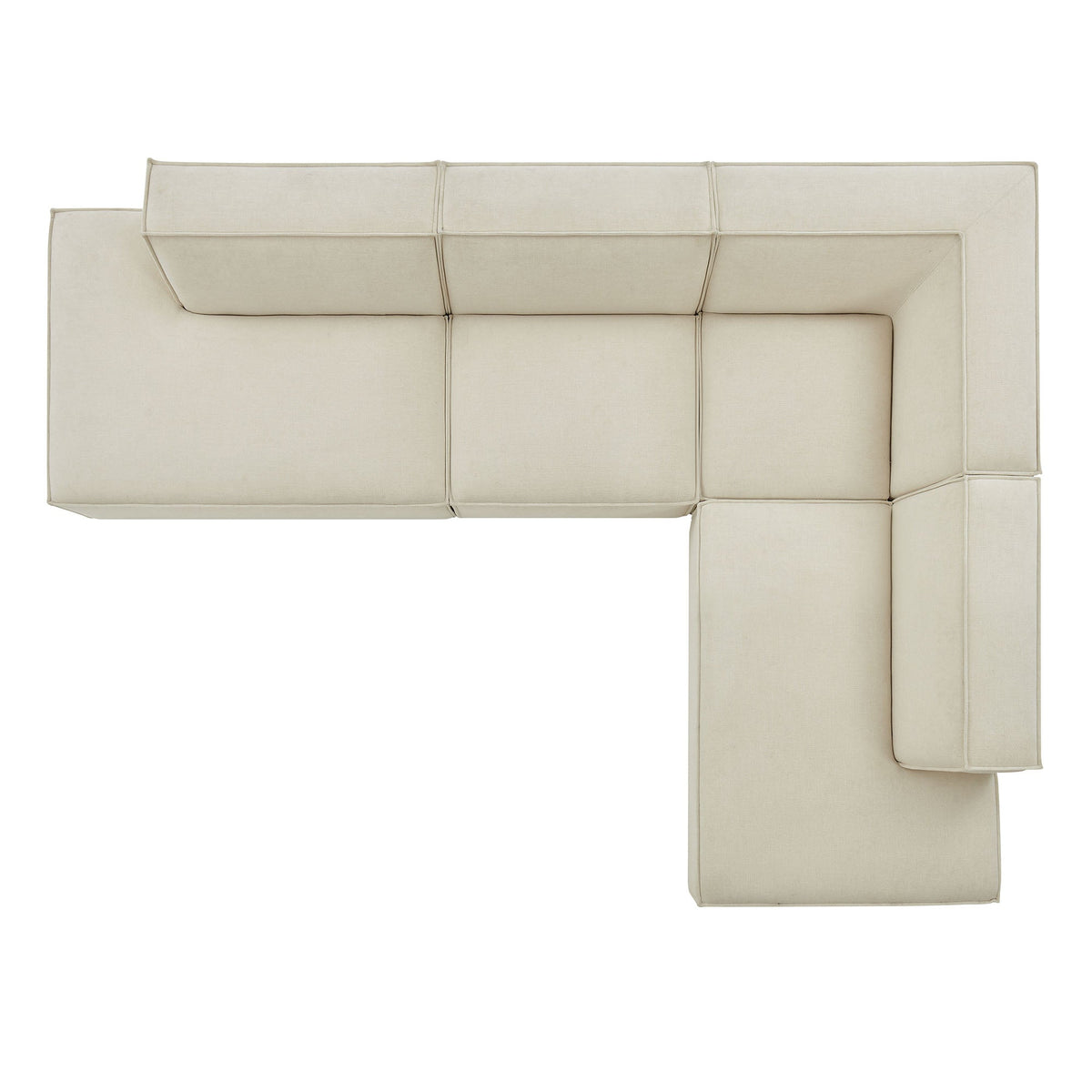 Restore 4-Piece Performance Fabric Upholstered Modular L-Shaped Armless Sectional Sofa by Modway