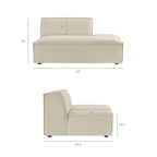 Restore 4-Piece Performance Fabric Upholstered Modular L-Shaped Armless Sectional Sofa by Modway