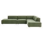 Restore 4-Piece Performance Fabric Upholstered Modular L-Shaped Armless Sectional Sofa by Modway