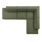 Restore 4-Piece Performance Fabric Upholstered Modular L-Shaped Armless Sectional Sofa by Modway