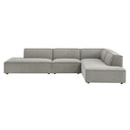 Restore 4-Piece Performance Fabric Upholstered Modular L-Shaped Armless Sectional Sofa by Modway