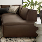 Restore 4-Piece Vegan Leather Modular L-Shaped Armless Sectional Sofa by Modway