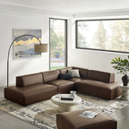 Restore 4-Piece Vegan Leather Modular L-Shaped Armless Sectional Sofa by Modway