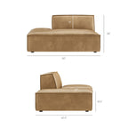 Restore 4-Piece Vegan Leather Modular L-Shaped Armless Sectional Sofa by Modway