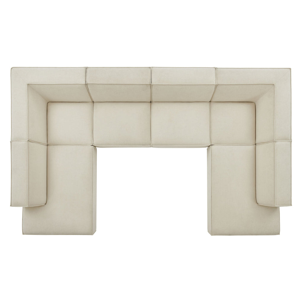 Restore 6-Piece Performance Fabric Upholstered U-Shaped Sectional Sofa by Modway