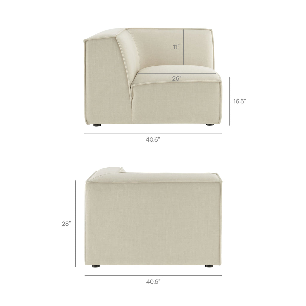 Restore 6-Piece Performance Fabric Upholstered U-Shaped Sectional Sofa by Modway