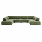 Restore 6-Piece Performance Fabric Upholstered U-Shaped Sectional Sofa by Modway
