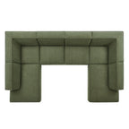 Restore 6-Piece Performance Fabric Upholstered U-Shaped Sectional Sofa by Modway