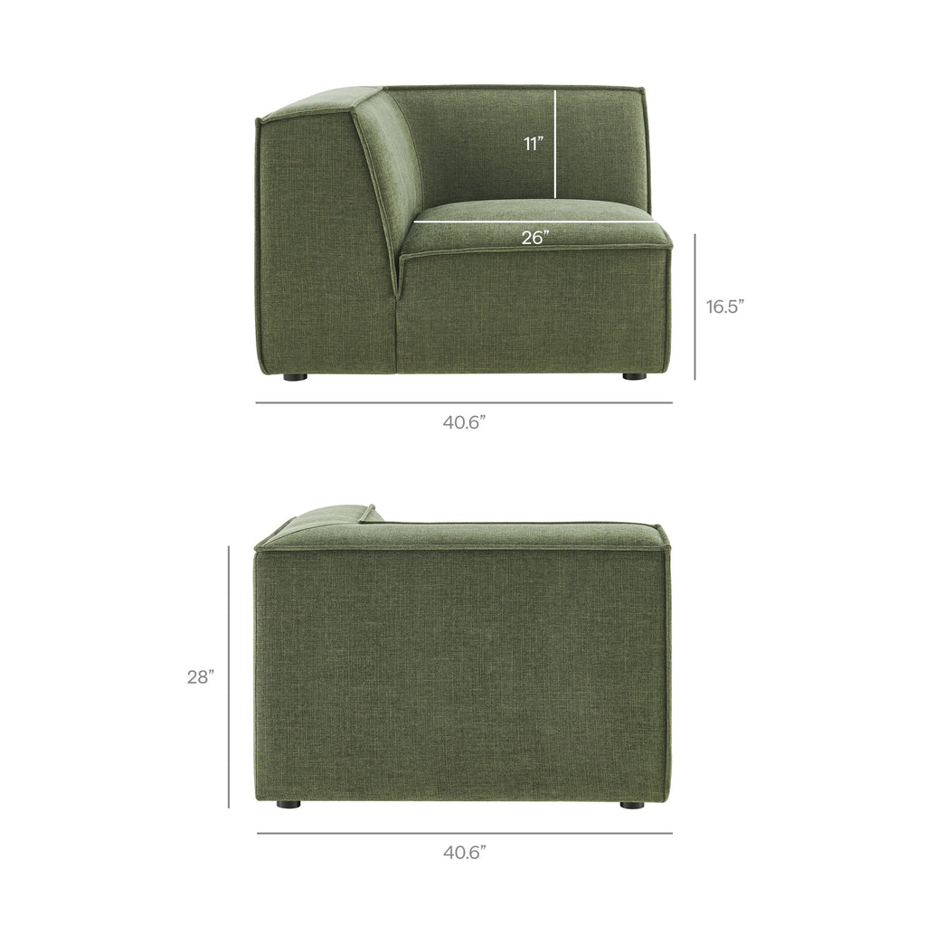 Restore 6-Piece Performance Fabric Upholstered U-Shaped Sectional Sofa by Modway