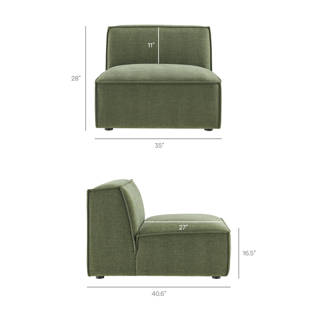Restore 6-Piece Performance Fabric Upholstered U-Shaped Sectional Sofa by Modway