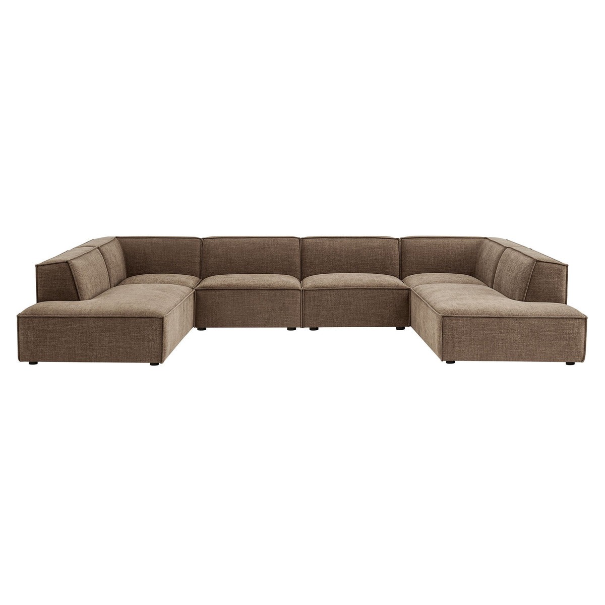 Restore 6-Piece Performance Fabric Upholstered U-Shaped Sectional Sofa by Modway