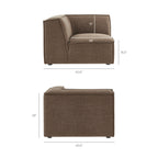 Restore 6-Piece Performance Fabric Upholstered U-Shaped Sectional Sofa by Modway