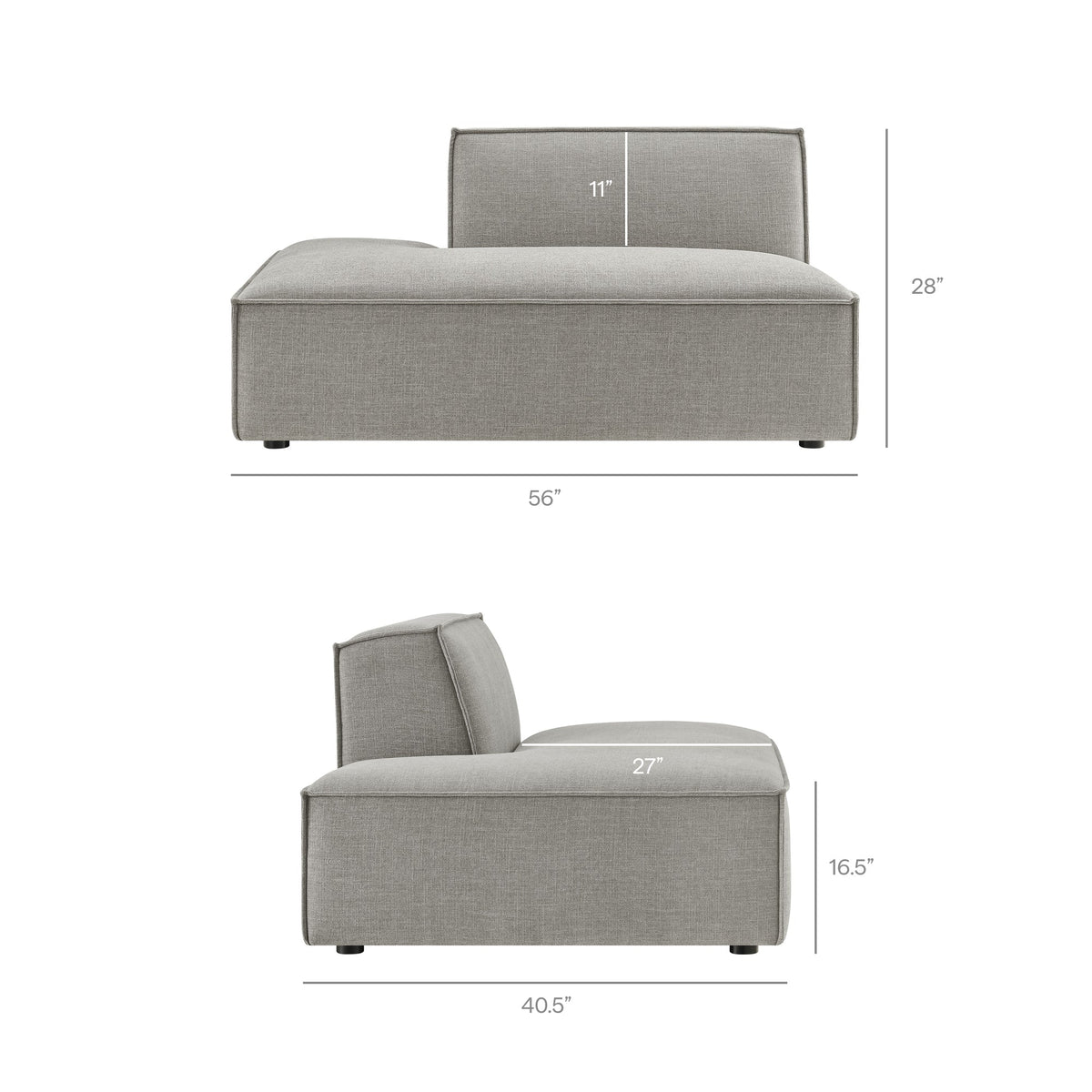 Restore 6-Piece Performance Fabric Upholstered U-Shaped Sectional Sofa by Modway