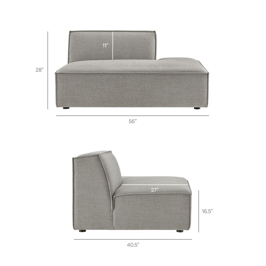 Restore 6-Piece Performance Fabric Upholstered U-Shaped Sectional Sofa by Modway