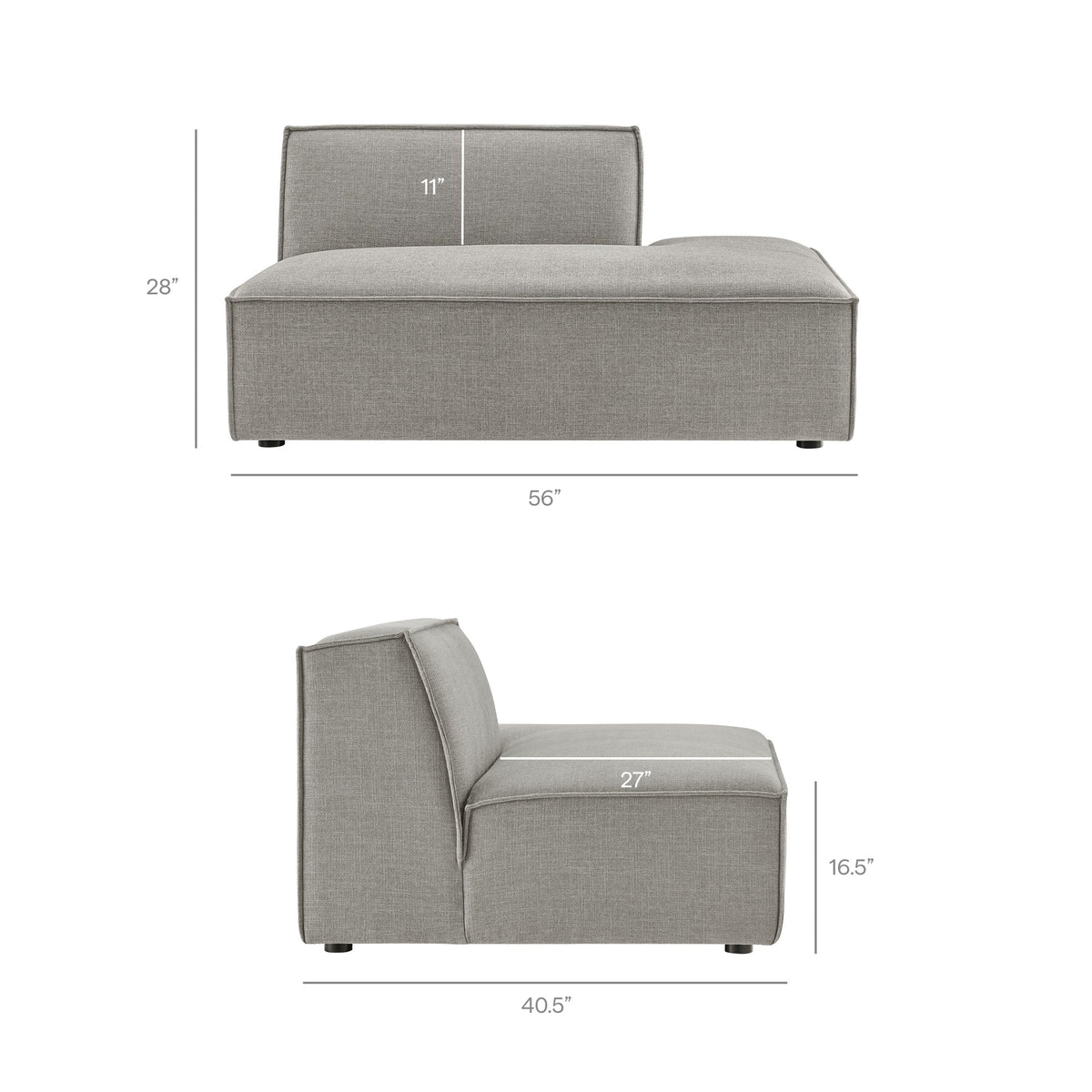 Restore 6-Piece Performance Fabric Upholstered U-Shaped Sectional Sofa by Modway