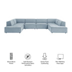 Restore 6-Piece Performance Fabric Upholstered U-Shaped Sectional Sofa by Modway