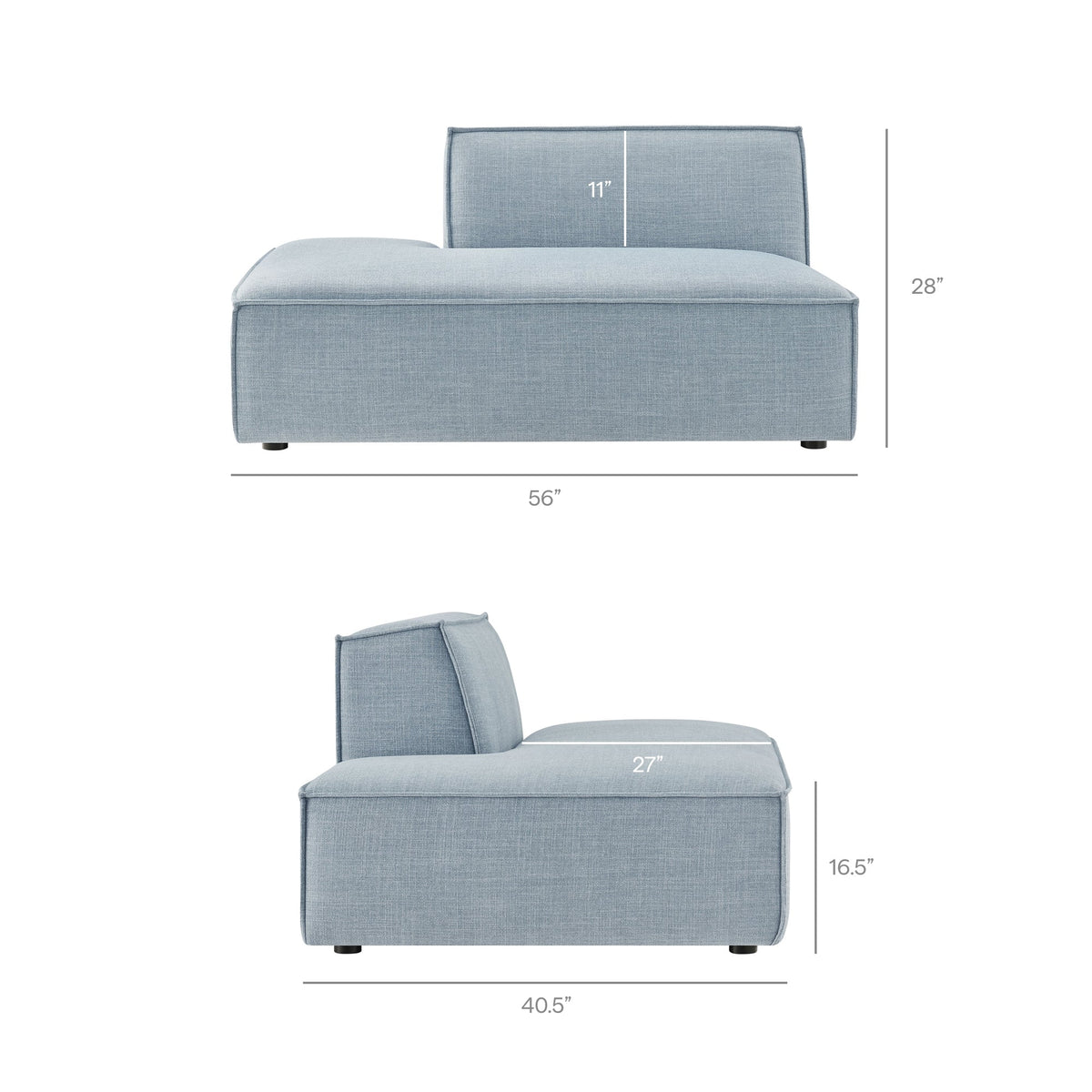 Restore 6-Piece Performance Fabric Upholstered U-Shaped Sectional Sofa by Modway