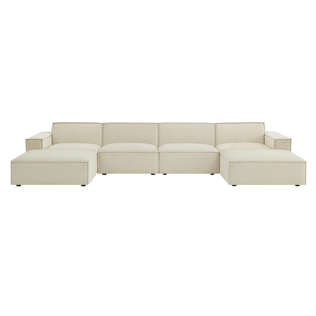Restore 6-Piece Performance Fabric Upholstered Modular Sectional Sofa by Modway