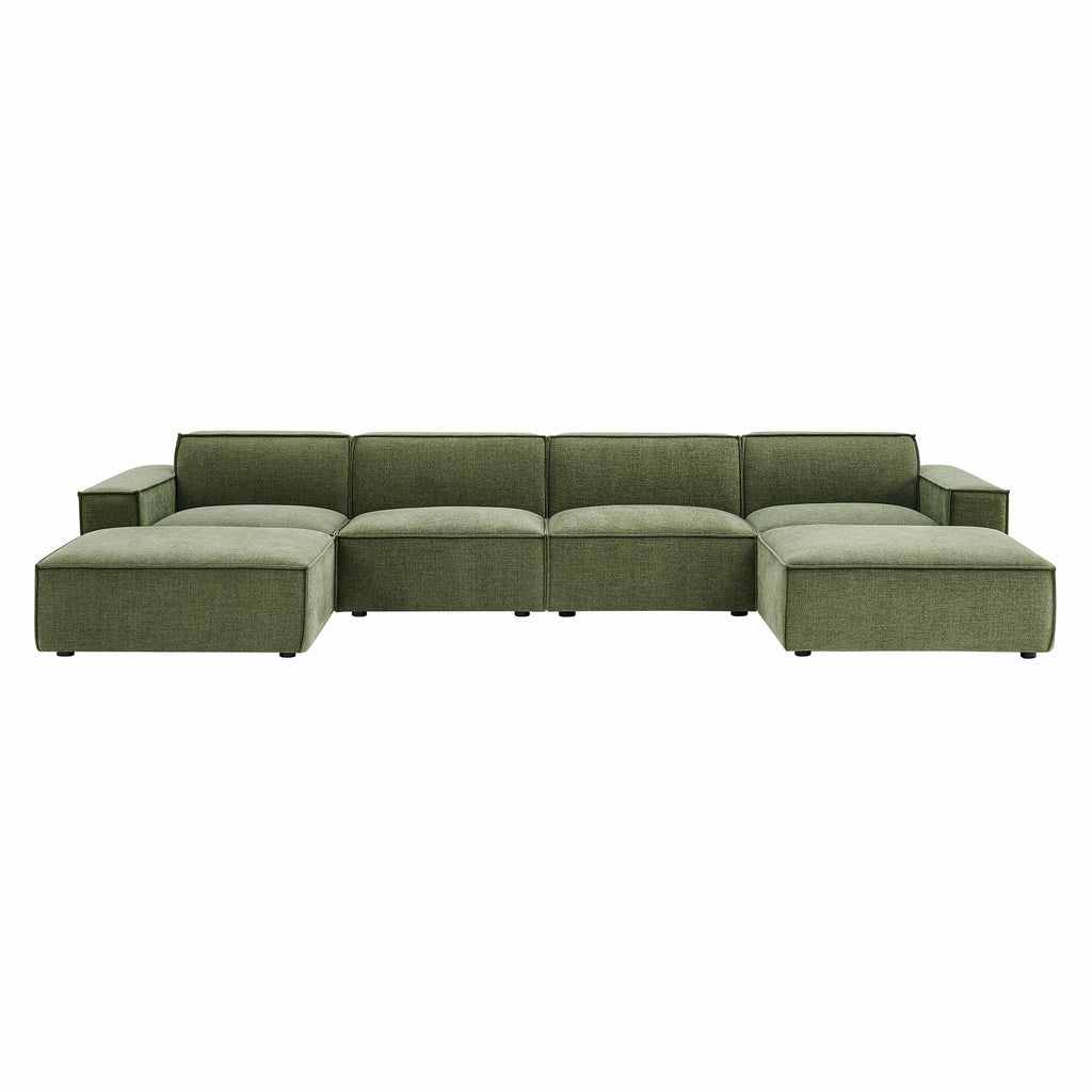 Restore 6-Piece Performance Fabric Upholstered Modular Sectional Sofa by Modway