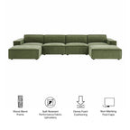 Restore 6-Piece Performance Fabric Upholstered Modular Sectional Sofa by Modway