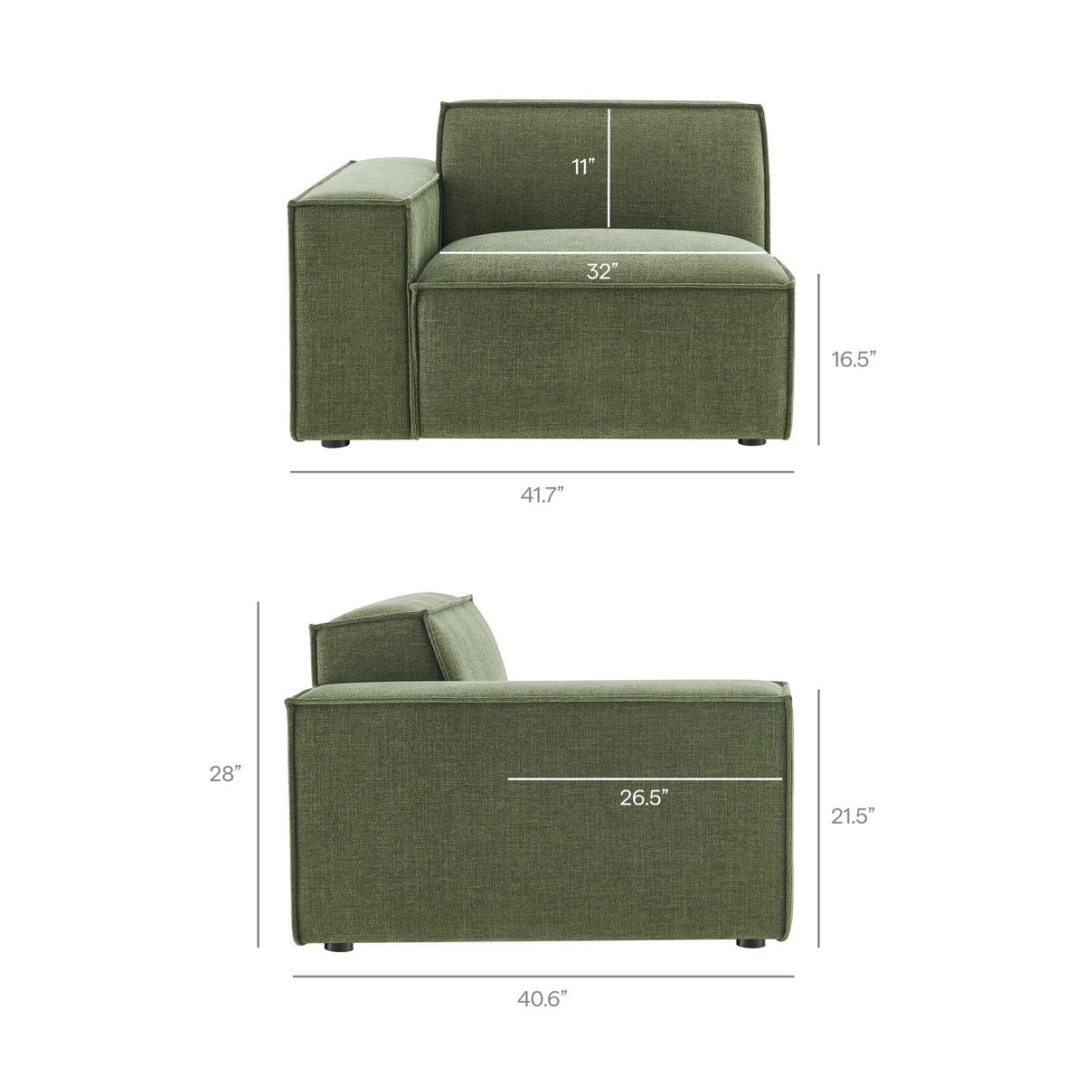 Restore 6-Piece Performance Fabric Upholstered Modular Sectional Sofa by Modway