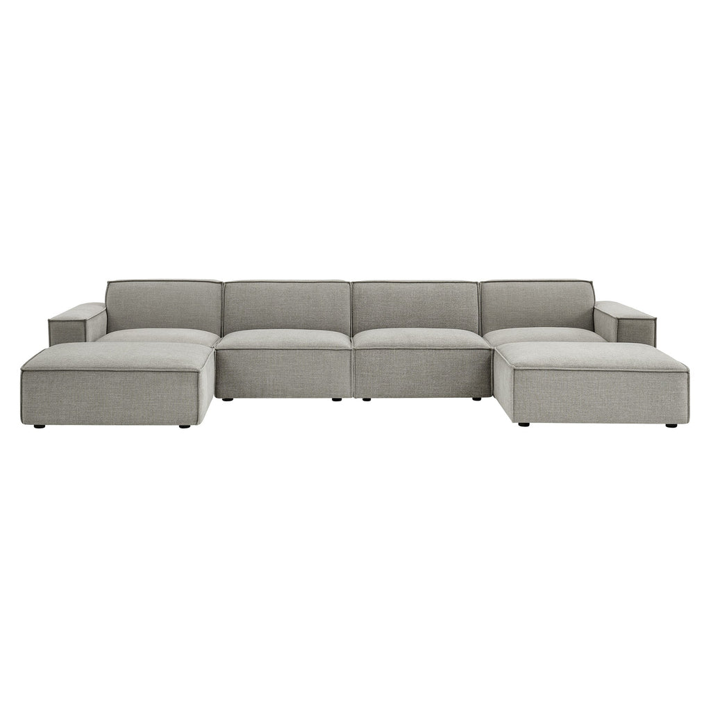 Restore 6-Piece Performance Fabric Upholstered Modular Sectional Sofa by Modway