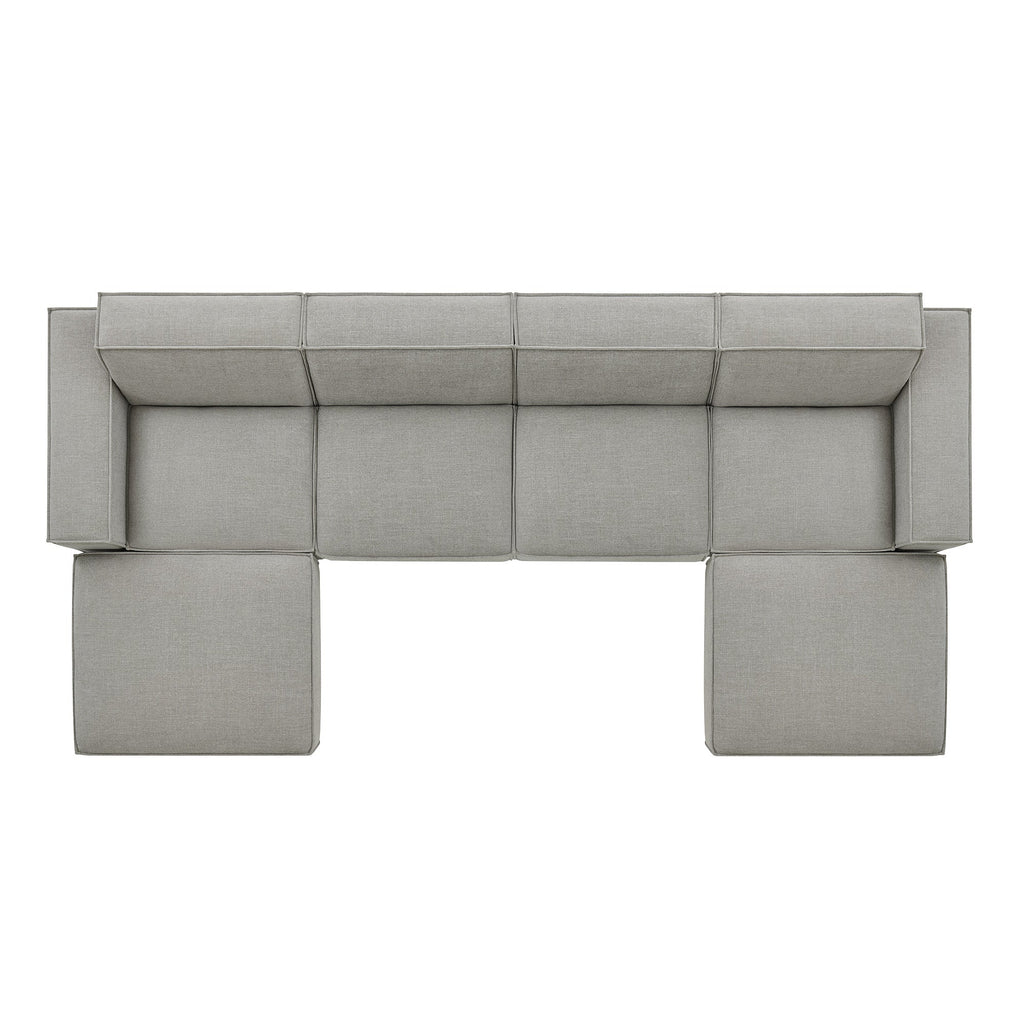 Restore 6-Piece Performance Fabric Upholstered Modular Sectional Sofa by Modway