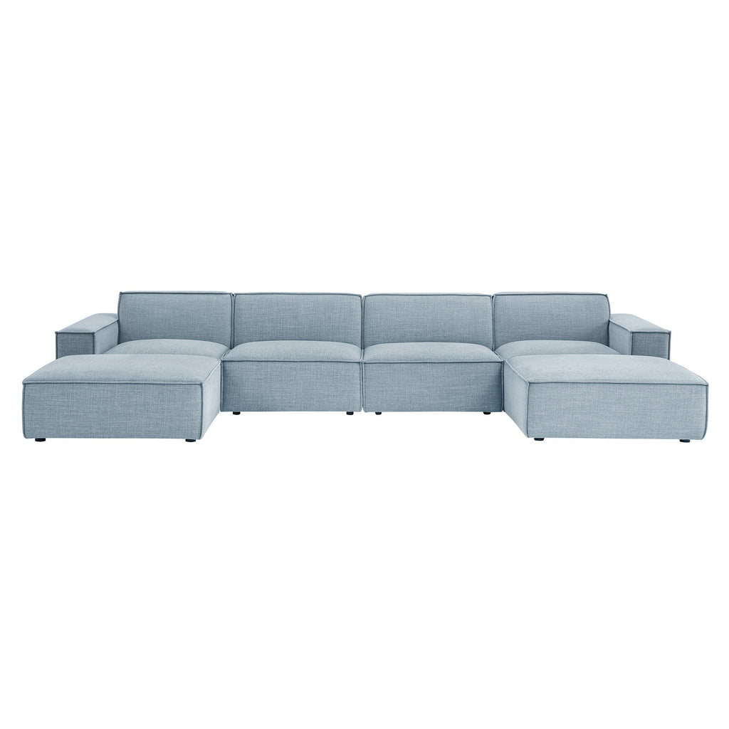 Restore 6-Piece Performance Fabric Upholstered Modular Sectional Sofa by Modway