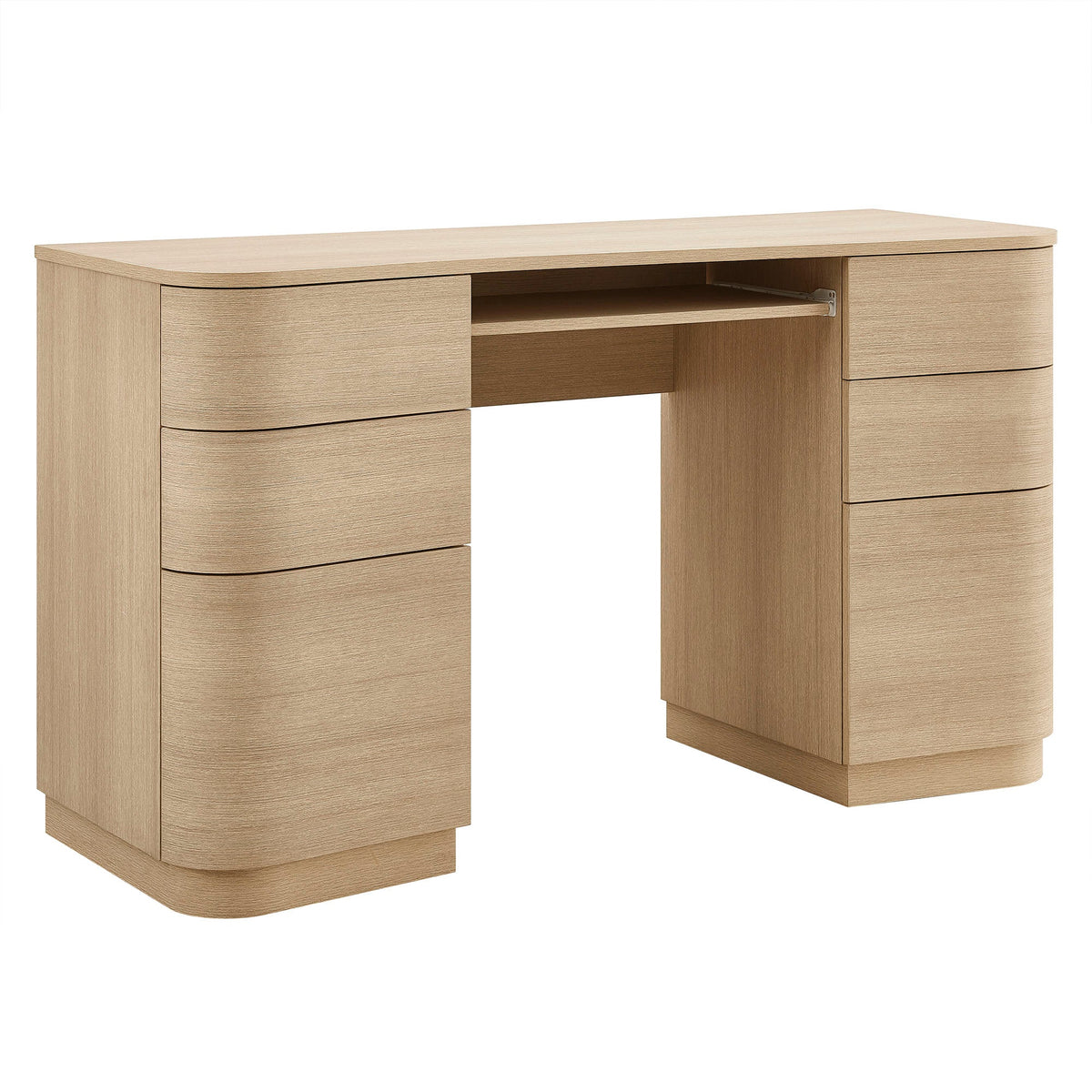 Mirae 55" 6-Drawer Curved Office Desk by Modway