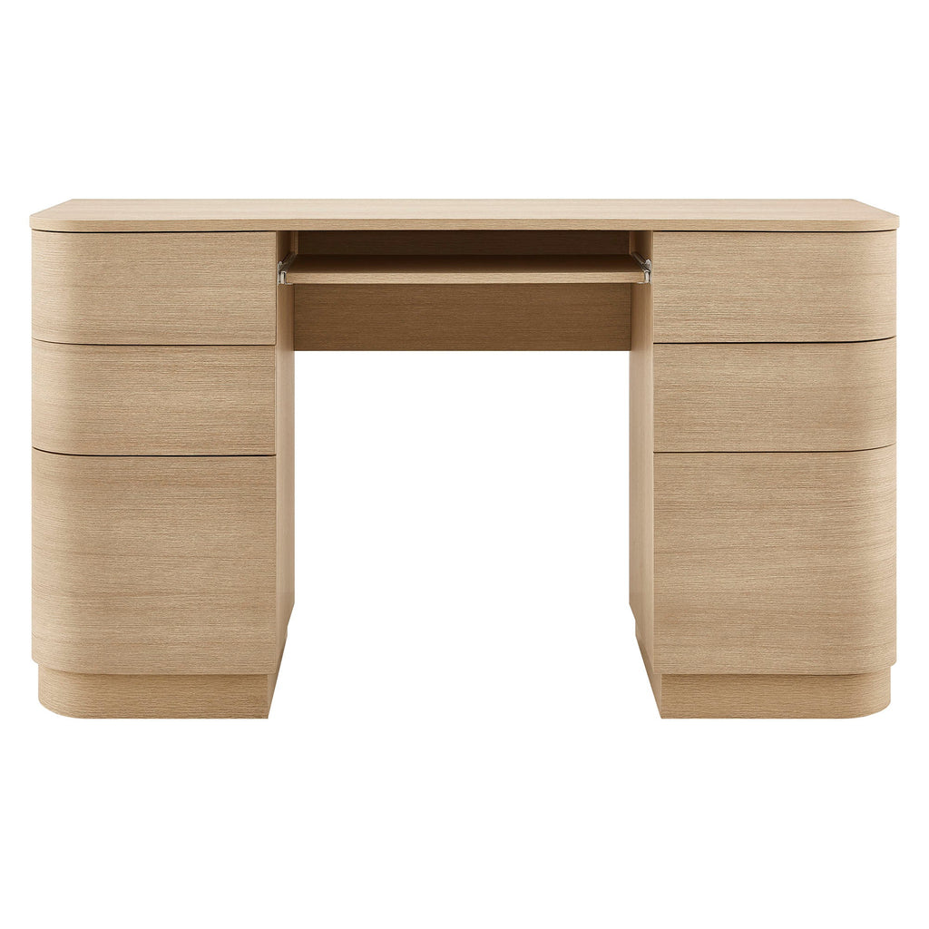 Mirae 55" 6-Drawer Curved Office Desk by Modway