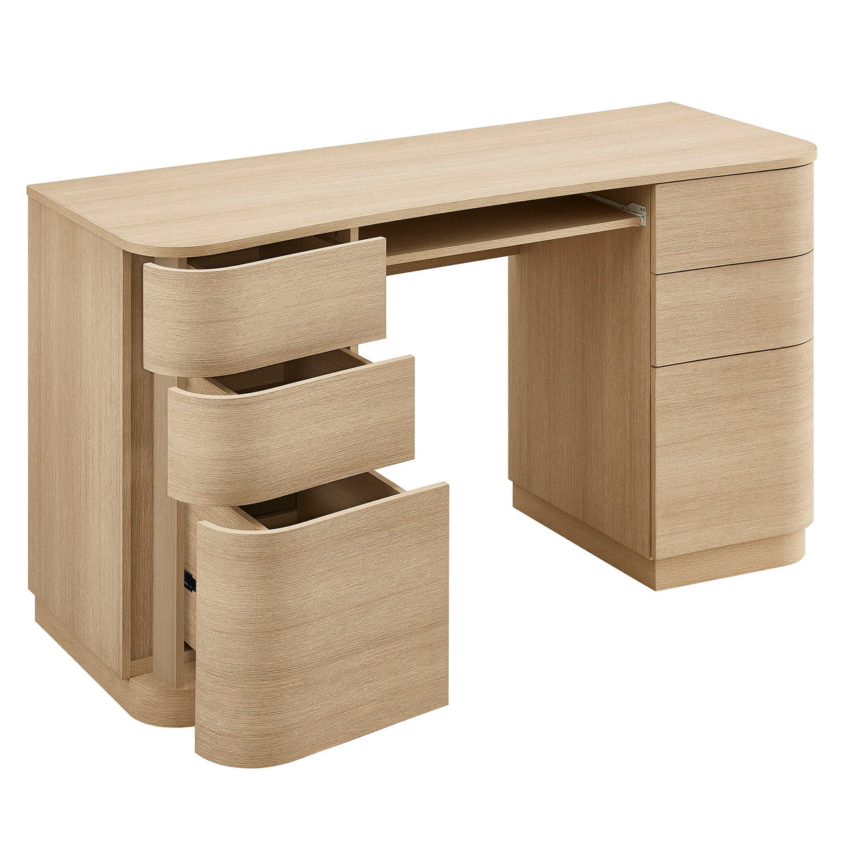 Mirae 55" 6-Drawer Curved Office Desk by Modway