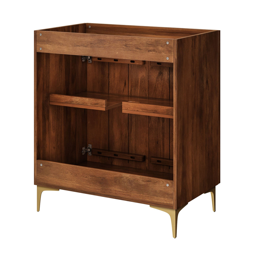 Vernon 30" Fluted Wood Vanity Cabinet Without Sink by Modway