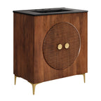 Vernon 30" Fluted Wood Vanity Cabinet With Sink by Modway