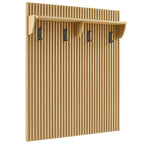 Render Fluted Coat Rack Panel With Shelf by Modway