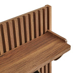 Render Fluted Coat Rack Panel With Shelf by Modway