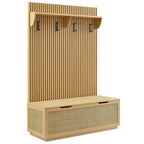 Soma Fluted 3-in-1 Hall Tree With Storage Bench and Coat Rack by Modway