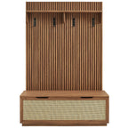 Soma Fluted 3-in-1 Hall Tree With Storage Bench and Coat Rack by Modway