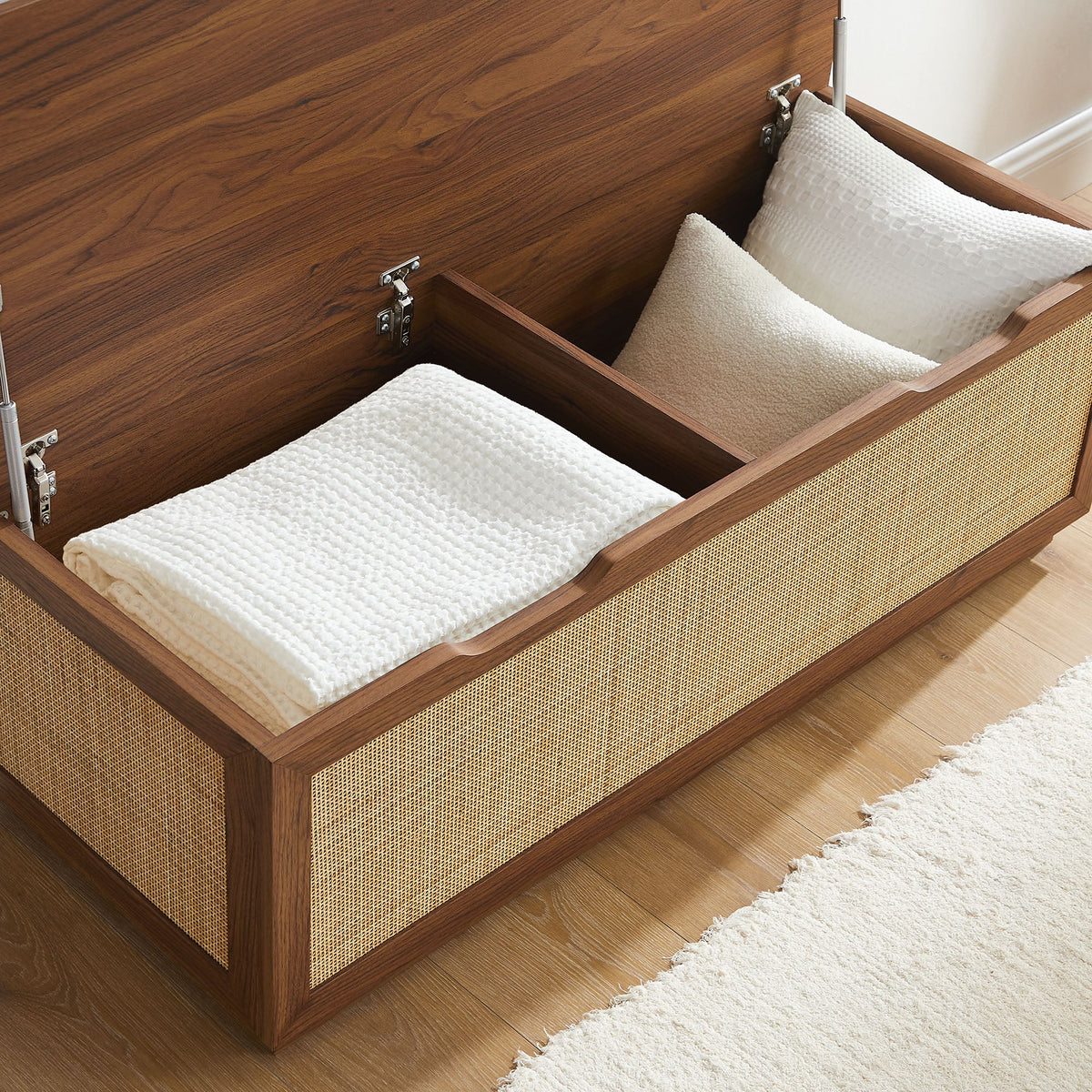 Soma Fluted 3-in-1 Hall Tree With Storage Bench and Coat Rack by Modway