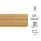 Render 4-Door Fluted Sideboard Cabinet TV Stand by Modway