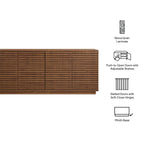 Render 4-Door Fluted Sideboard Cabinet TV Stand by Modway