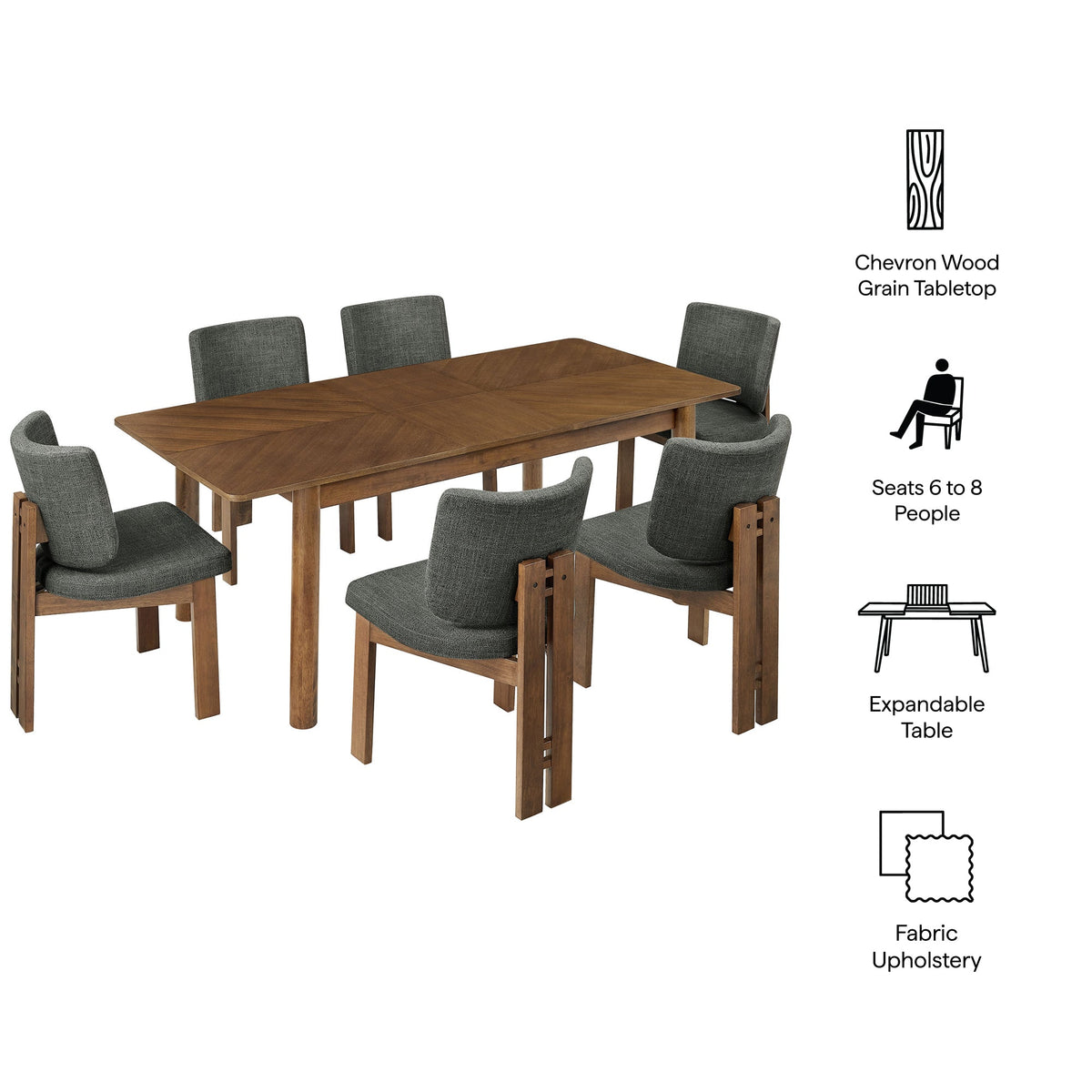 Alba 7-Piece Dining Set by Modway