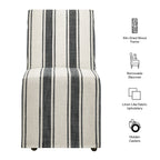 Tessera Striped Slipcovered Dining Side Chair by Modway
