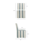 Tessera Striped Slipcovered Dining Side Chair by Modway